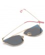 Metal Frame Coating Mirror Flat Panel Lens Design Sunglasses