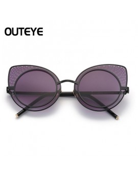 Large Oversized Cat Eye Sunglasses Flat Mirrored Lens Metal Frame Women Fashion
