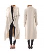 Fashion Women Outerwear Drape Waterfall Open Front Long Length Cardigan Coat
