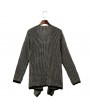 Stylish Waterfall Asymmetric Hem Long Sleeve Knitted Cardigan for Women
