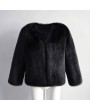 Women Winter Fur Coat Long Sleeve Faux Fur Outerwear Ladies Short Style Jacket Fluffy Warm Overcoat