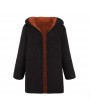 Fashion Women Hooded Coat Cashmere Fleece Open Front Thick Warm Cardigan Jacket Outerwear Overcoat