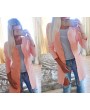 Casual Single-Breasted Pockets Long Sleeve Candy Color Oversized Coat