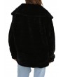 Fashion Women Fleece Faux Fur Jacket Coat Long Sleeve Open Front Turn Down Collar Autumn Winter Outerwear