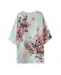 Summer Women Floral Chiffon Cardigan Open Front Half Sleeve Kimono