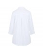 New Women Loose Blouse Solid Color V-Neck Three Quarter Sleeves Casual Top Pullover