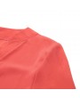 New Women Chiffon Blouse V Neck D-Ring Tab Long Sleeves Shirt Casual Top