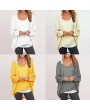 New Fashion Women Blouses O neck Batwing Long Sleeve Irregular Hem Casual Loose Solid Shirts Top 9 Colors