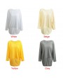 New Fashion Women Blouses O neck Batwing Long Sleeve Irregular Hem Casual Loose Solid Shirts Top 9 Colors