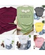 Summer Women Letter Print Cotton T-Shirt If My Mouth Doesn't Say It O Neck Short Sleeve Causal Top