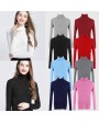 New Women Twist Knitted Sweater Solid Turtleneck Long Sleeve Slim Thickening Pullover Jumper Knitwear Top