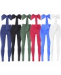 Sexy Women Two-piece Set Strapless Crop Top Bandage Bodycon Long Pants Solid Slim Party Club Suits