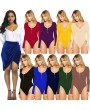 Women Long Sleeve Playsuit Rompers Solid Bodysuits Skinny Jumpsuits Night Clubbing Bodycon Overalls