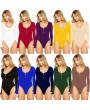 Women Long Sleeve Playsuit Rompers Solid Bodysuits Skinny Jumpsuits Night Clubbing Bodycon Overalls