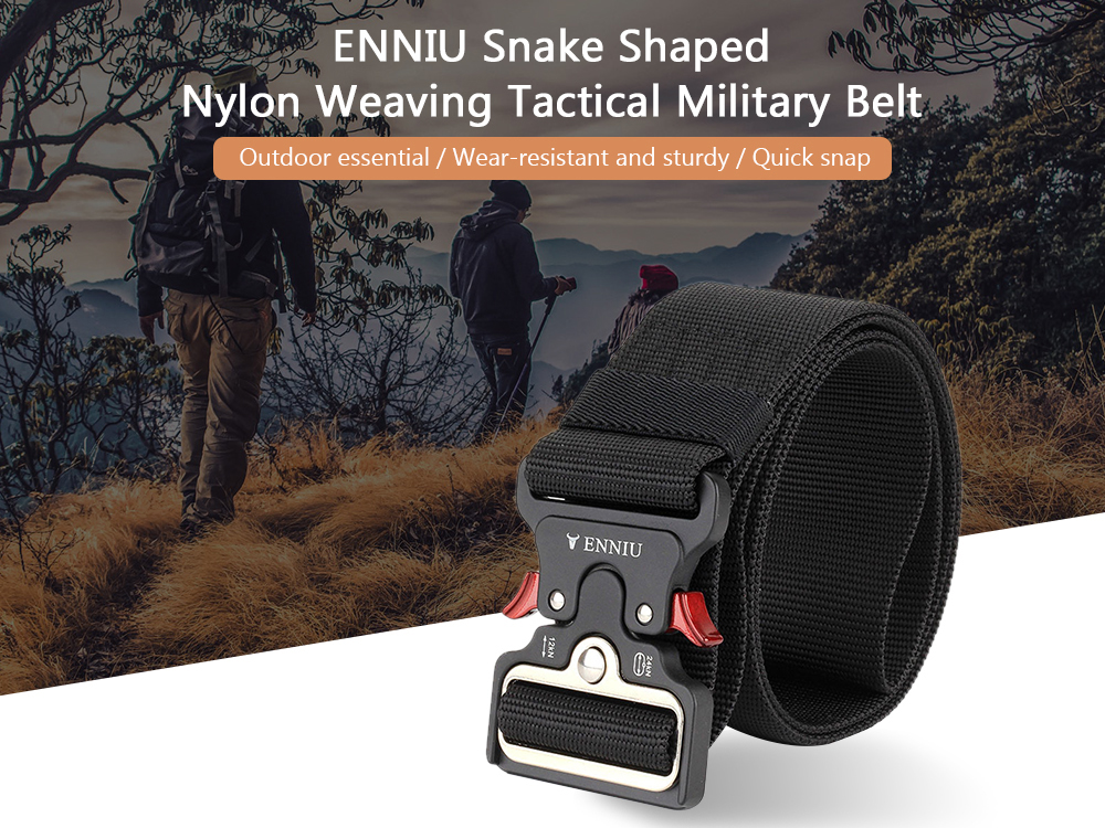 ENNIU Snake Shaped Nylon Weaving Tactical Military Belt